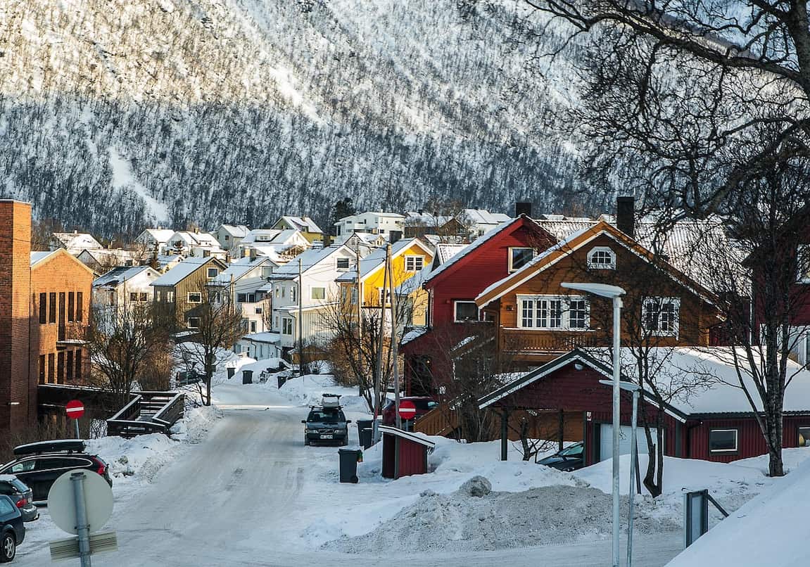 Pogled na mali gradić u Laponiji