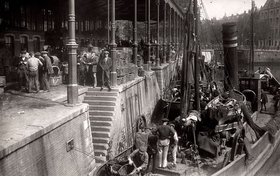 riblja pijaca u roterdamu 1918 godine usled nestasice mesa tokom rata