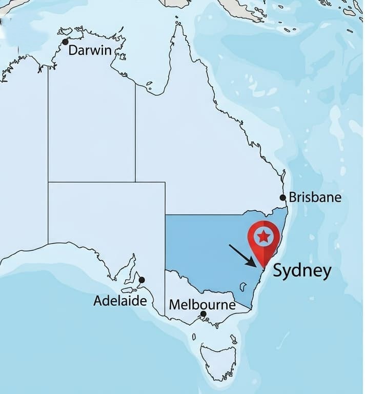 Mapa Sidneja